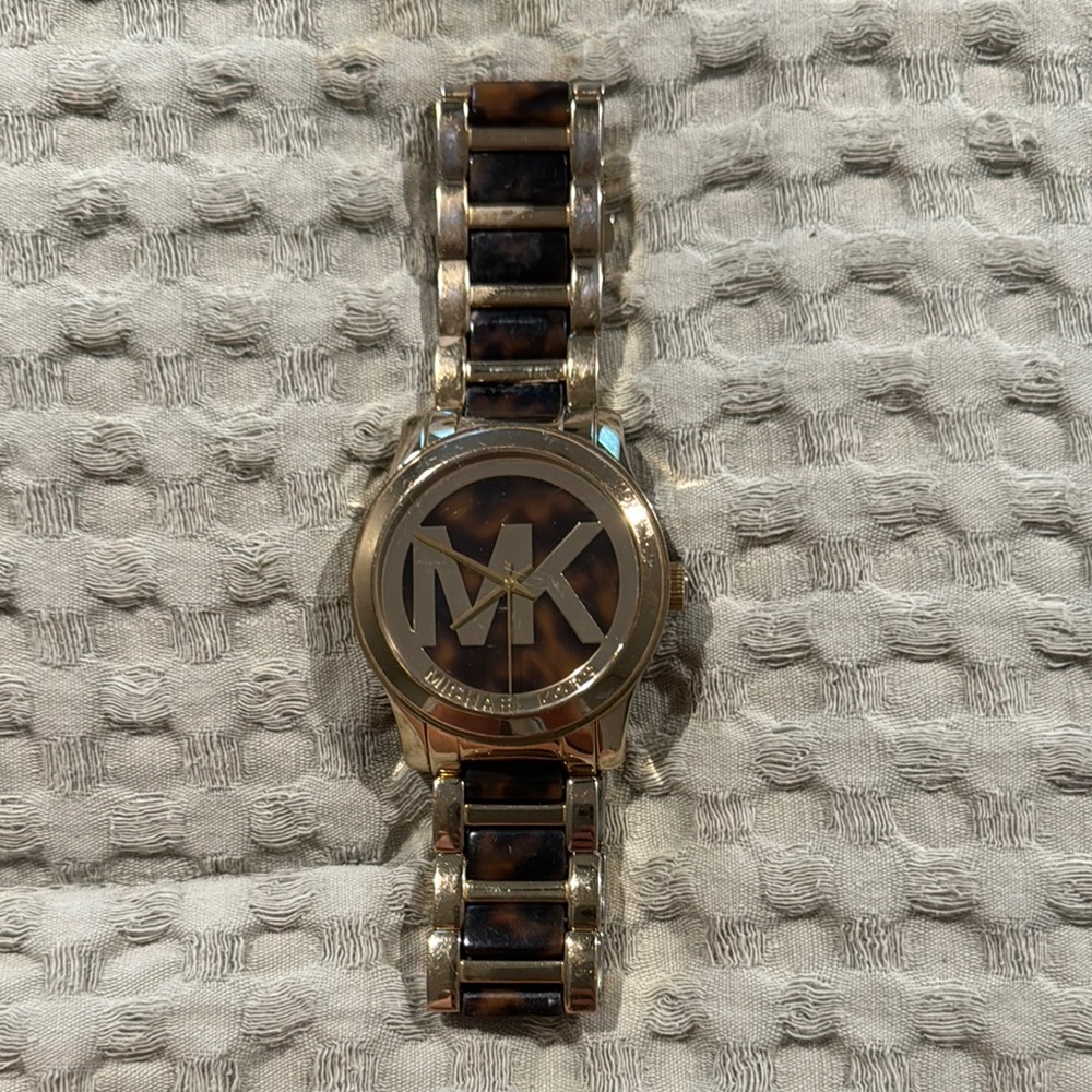 Michael Kors Gold and Tortoise Watch